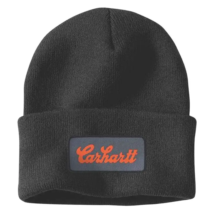 Knit Cuffed Script Patch Beanie 10196168