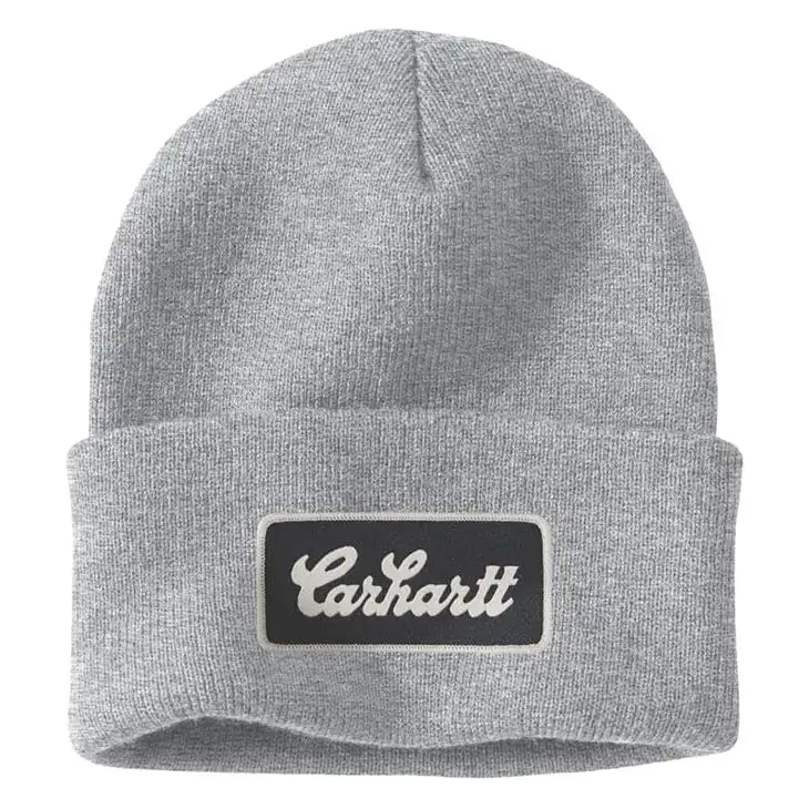 Knit Cuffed Script Patch Beanie 91065319