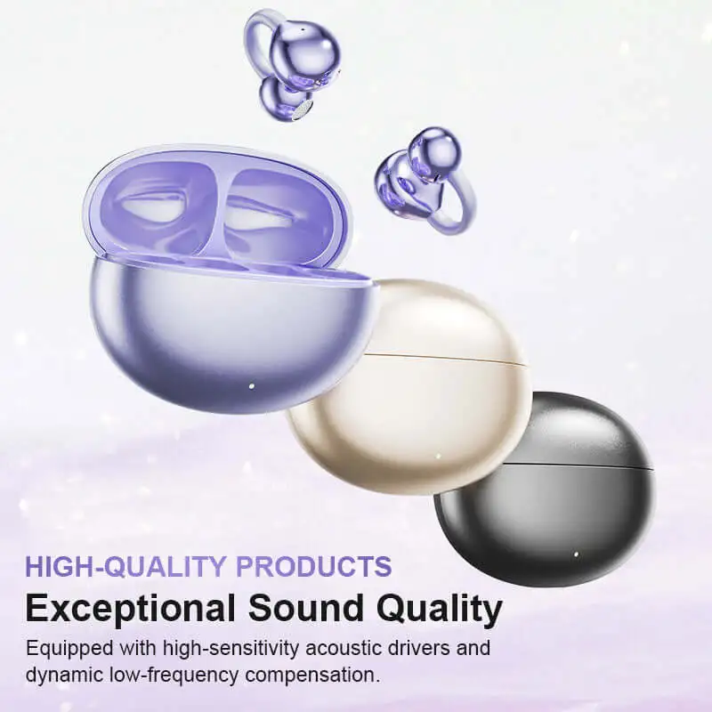 Trådlösa Bluetooth-hörlurar med öronklämma