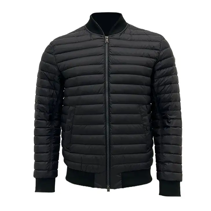 Down Bomber Jacket With Knit Details Herr 44521963
