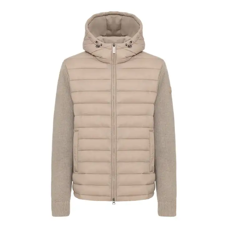Hooded Jacket With Knit Sleeves Herr 38453164