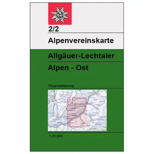 DAV - Allgäuer- und Lechtaler Alpen Ost, 2/2 - Vandringskartor