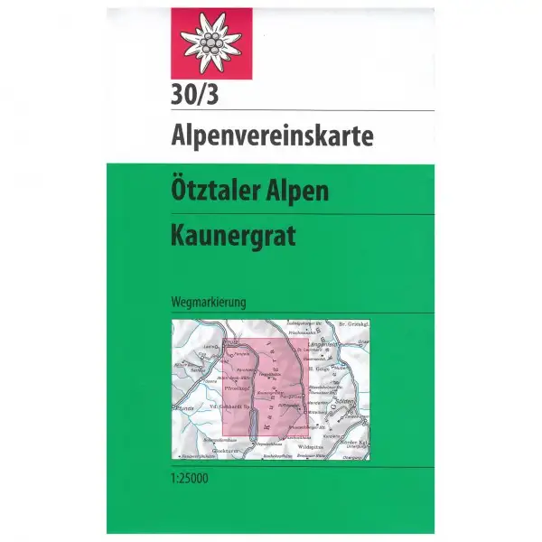 DAV - Ötztaler Alpen, Kaunergrat 30/3 - Vandringskartor
