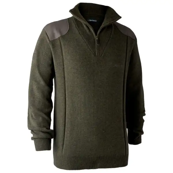 Deerhunter - Sheffield Knit with Zip Neck - Ullpullover