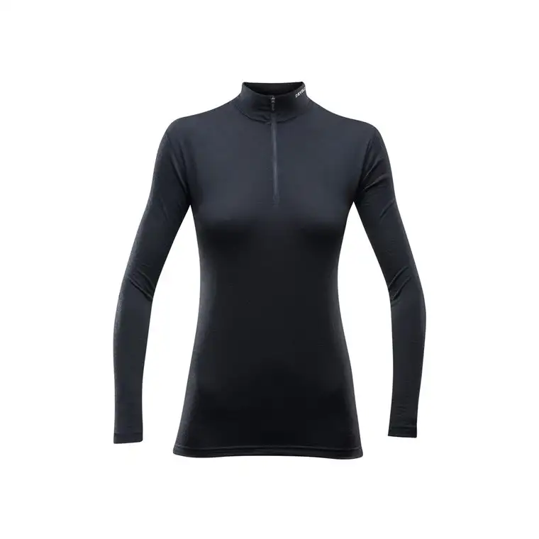 Devold Breeze Woman Half Zip Neck Black