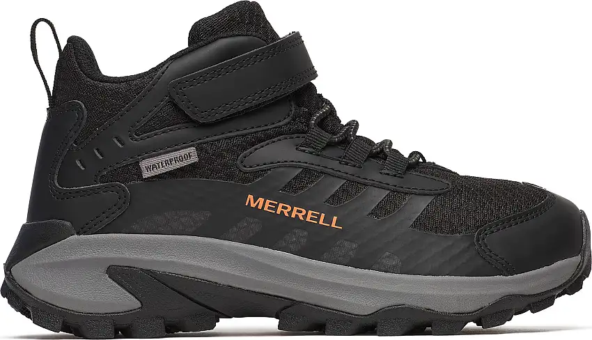Merrell Kids' Moab Speed Mid 2 A/C Waterproof Black