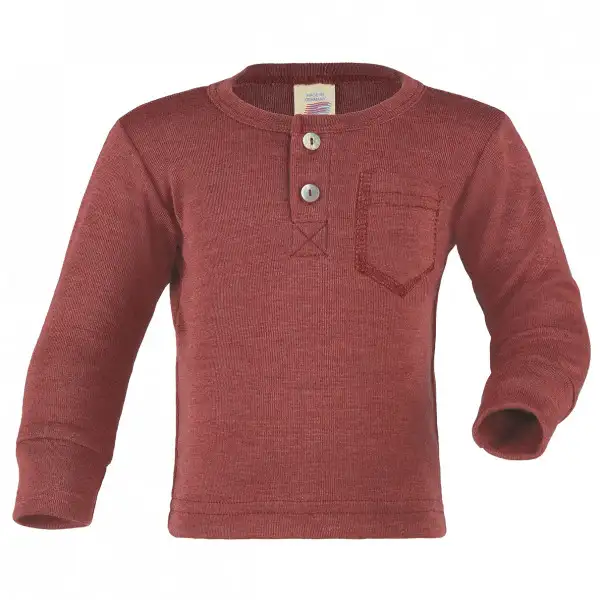 Engel - Baby Shirt mit Knopfleiste - Merinotröja