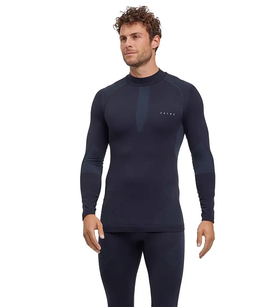 Falke Men's Long Sleeve Shirt Warm Black