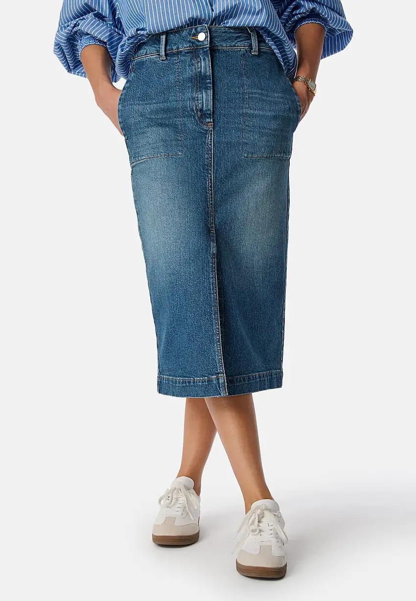 Denim Slit Skirt 72576860