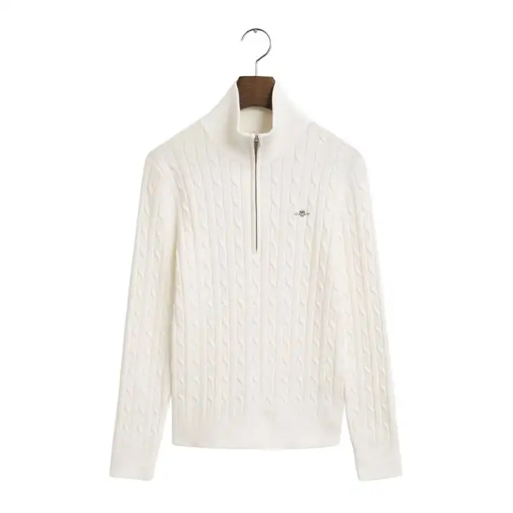 Stretch Cotton Cable Half-Zip Dam 74141564