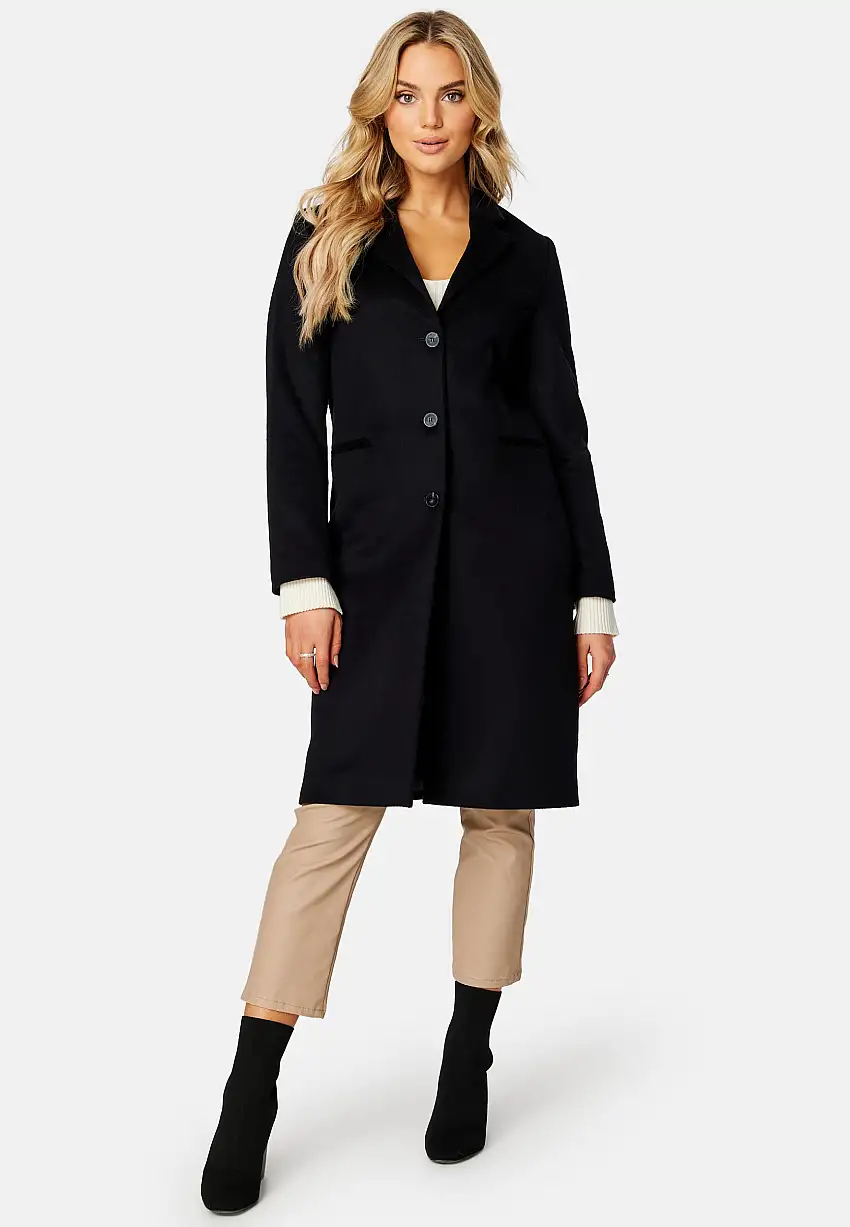 Wool Blend Tailored Coat 85645689