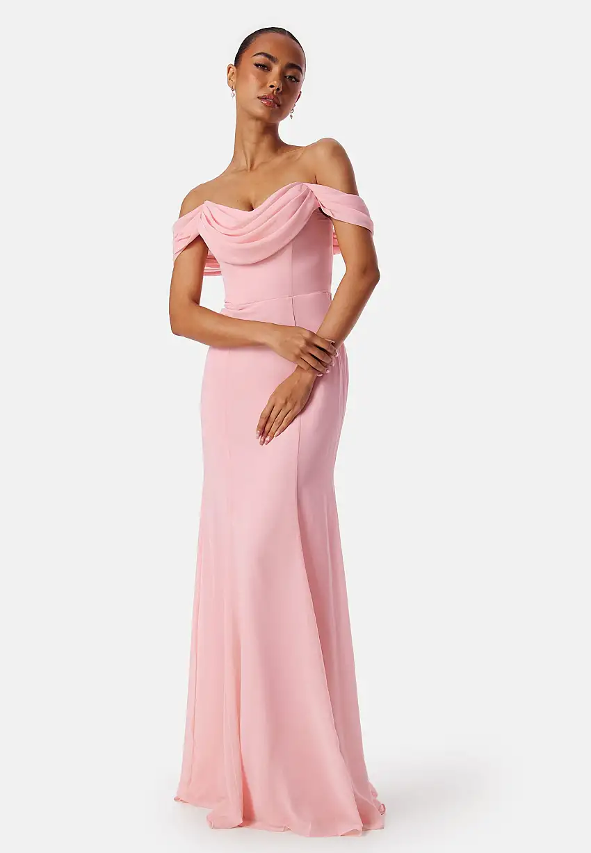 Chiffon Off Shoulder Maxi Dress 82319497