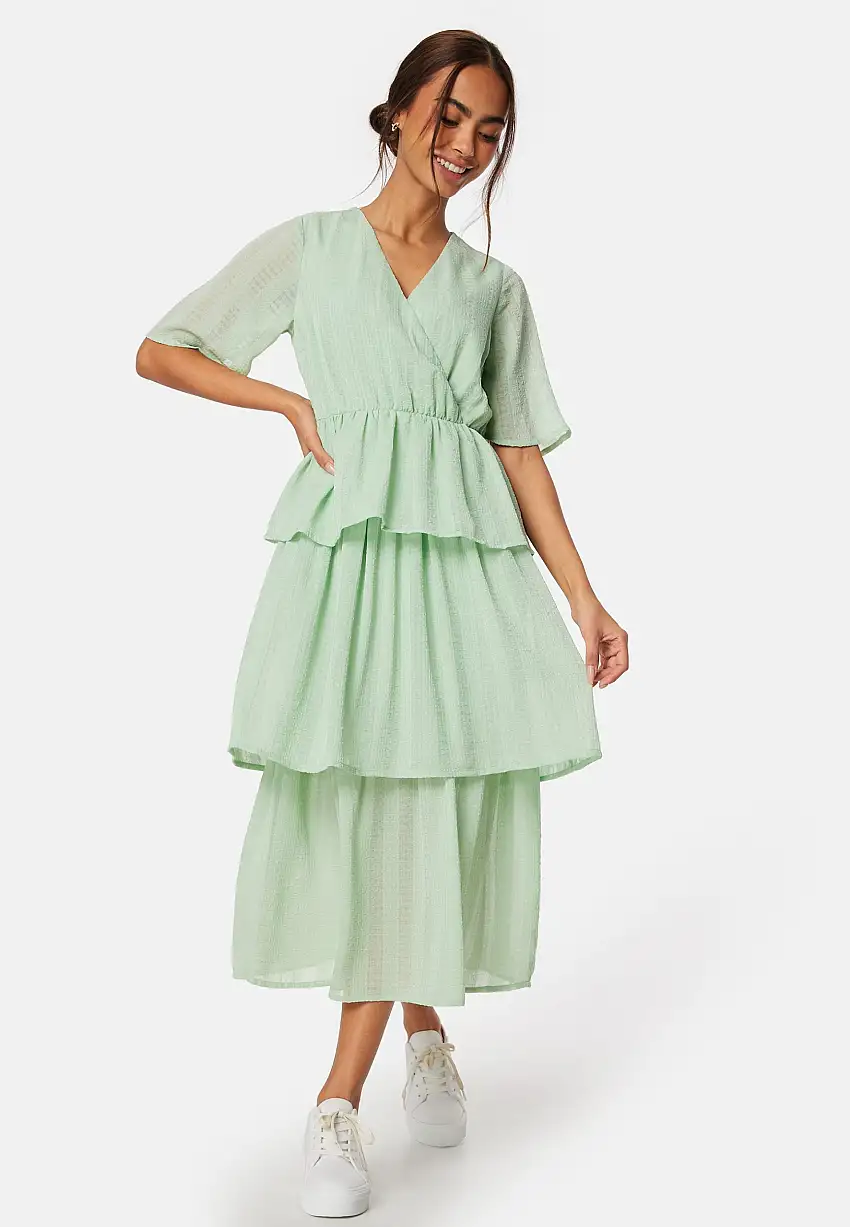 Butterfly Sleeve Flounce Dress 40163008