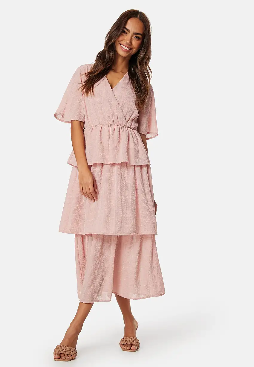 Butterfly Sleeve Flounce Dress 48605832