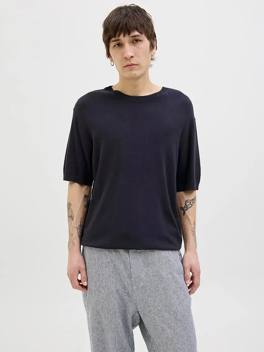 Enfärgat Stickad T-shirt 50395945