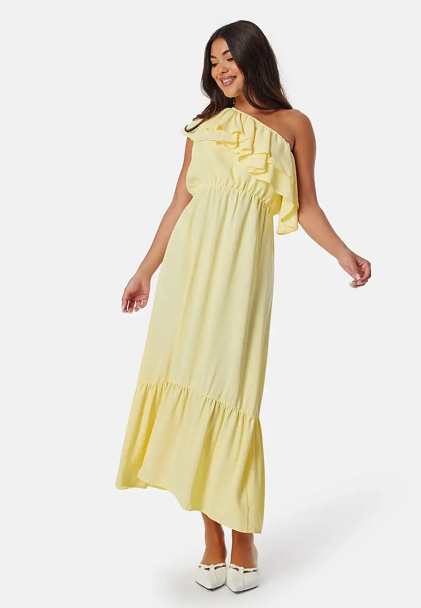 One Shoulder Ruffle Maxi Dress 91008915