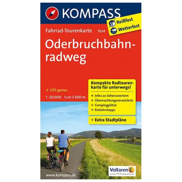 Kompass - Oderbruchbahnradweg - Cykelkartor