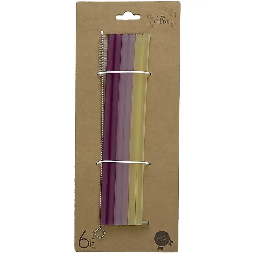 By Lille Vilde Iris Silicone Strån 6pcs