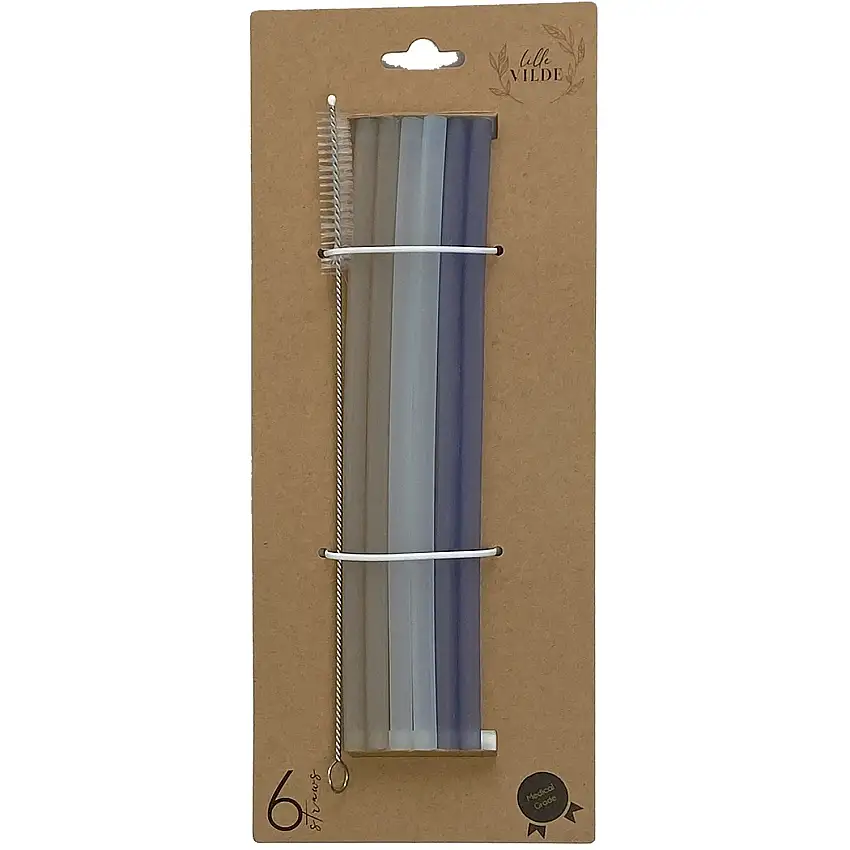 By Lille Vilde Sky Silicone Strån 6pcs