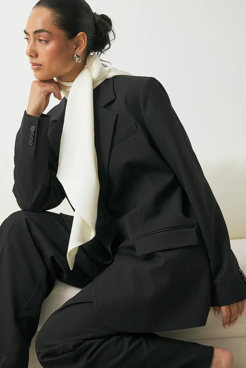 Maxi Oversized Blazer Svart