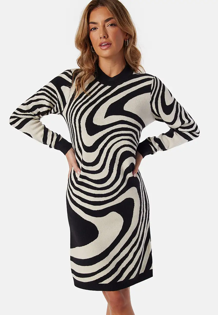 Ray L/S Knit Dress AOP 56250700