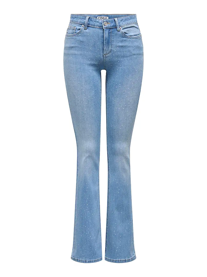 ONLWAUW Medelhög midja Utsvängd passform Jeans 88853899