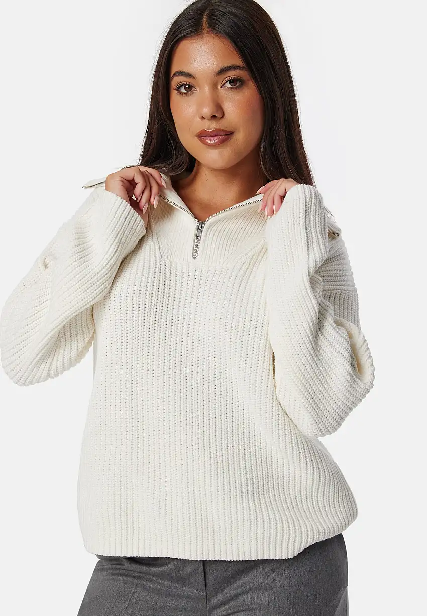 Slfbloomie Ls Knit Half Zip 83382561