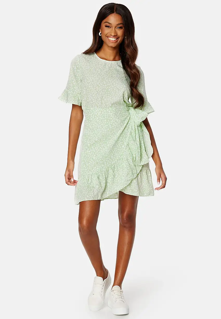 Henna 2/4 O-Neck Short Dress 68372989