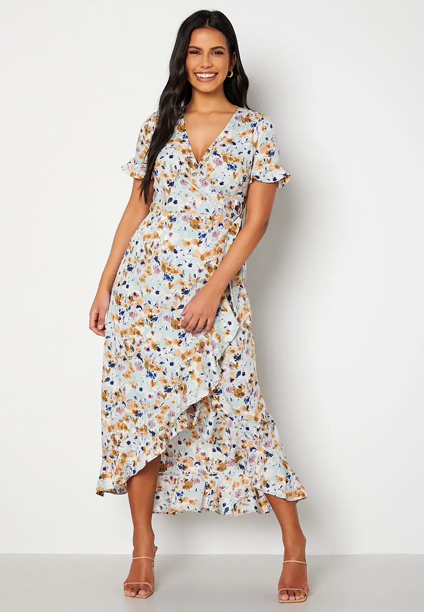 Henna 2/4 Wrap Long Dress 74131279