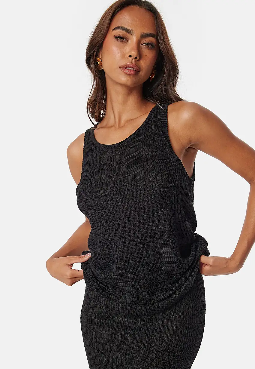 Vimargot open O-Neck S/L knit top 15309118