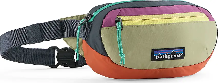 Patagonia Terravia Mini Hip Pack 1L Patchwork: Gumtree Green